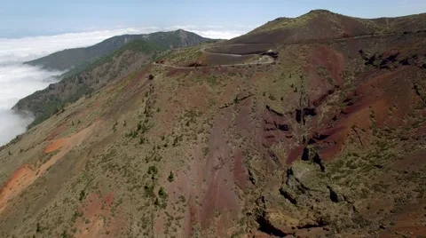 Aerial view of the road in mountains Stock Footage 54563108