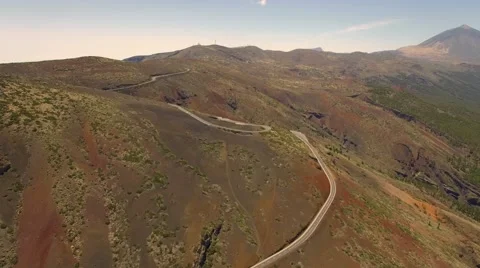 Aerial view of the road in mountains Stock Footage 54563253