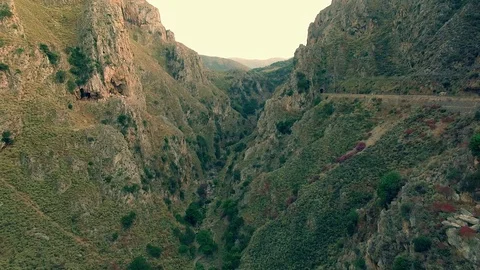 Aerial view of the road in mountains Stock Footage 72672156