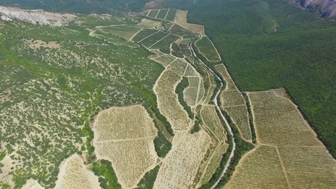 Aerial view of road in mountains Stock Footage 80988957