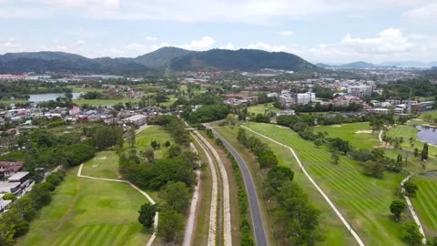 Aerial view of the road nature Stock Footage 172390959