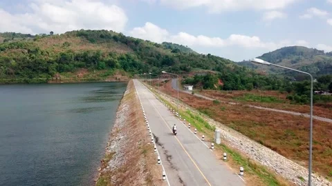 Aerial view road in tropics Stock Footage 162655641