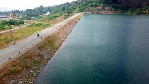 Aerial view road in tropics Stock Footage 162655649