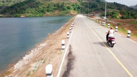 Aerial view road in tropics Stock Footage 162726002
