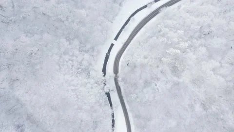 Aerial view of road zigzagging between Zumberak mountains, Croatia. Stock Footage 151232852