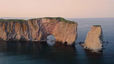 Aerial view of the Rocher Percé Video stock 159381111