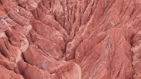 Aerial view of rock formations and valleys, Chile. Stockbeeldmateriaal 331351319