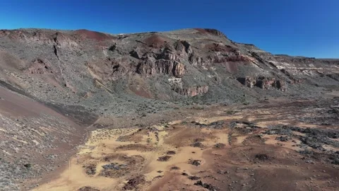Aerial view of rock formations of El Teide National Park, Tenerife, Canary Video stock 301714485