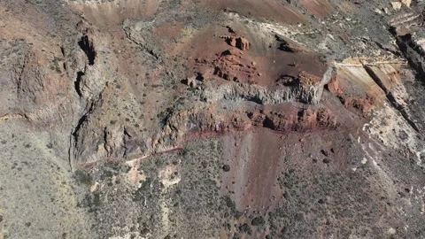 Aerial view of rock formations of El Teide National Park, Tenerife, Canary Video stock 301715943