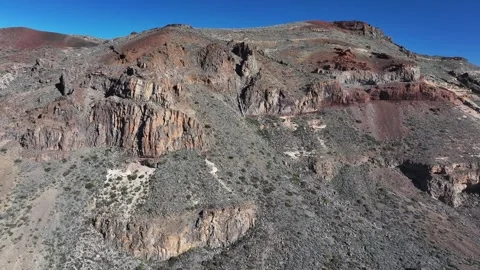 Aerial view of rock formations of El Teide National Park, Tenerife, Canary Video stock 301716935