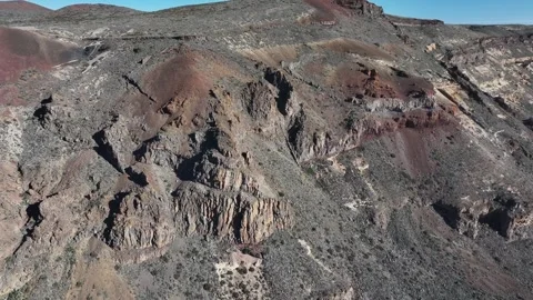 Aerial view of rock formations of El Teide National Park, Tenerife, Canary Video stock 301717095