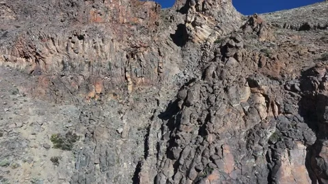 Aerial view of rock formations of El Teide National Park, Tenerife, Canary Video stock 301717592