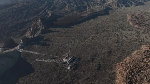 Aerial view of rock formations of El Teide National Park, Tenerife, Canary Video stock 301718339