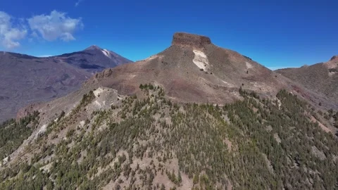 Aerial view of rock formations of El Teide National Park, Tenerife, Canary Video stock 301720444