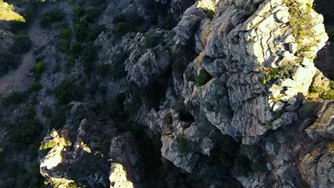 Aerial view of rock formations Stock Footage 241245859