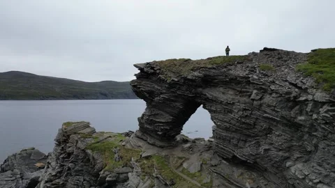 An aerial view of rock formations. Stock Footage 259623960
