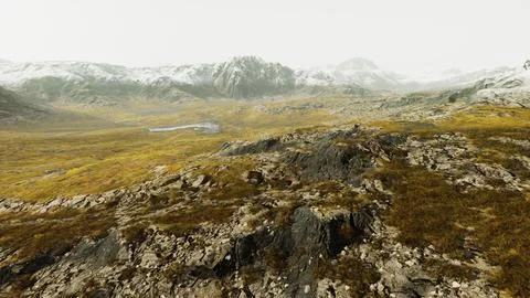 Aerial View of Rocky Mountain Range in Peru Stock Illustration