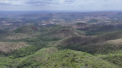 Aerial View of Rolling Hills and Forest Landscape Stock Footage 325593638