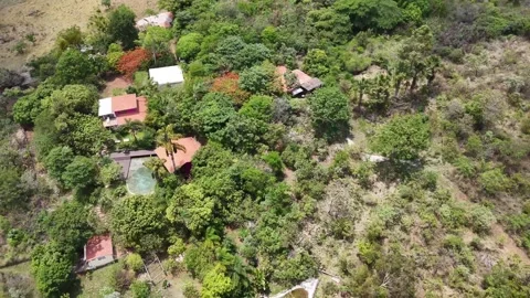 Aerial View of Rolling Hills and Forest Landscape Stock Footage 325593657