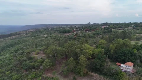 Aerial View of Rolling Hills and Forest Landscape Stock Footage 325607960