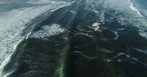 Aerial view of rolling ocean waves The Concept of Nature Stock Footage 327041512
