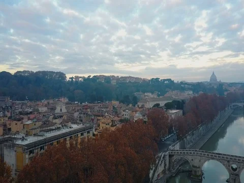 Aerial view of Rome Stock-Footage 78348532