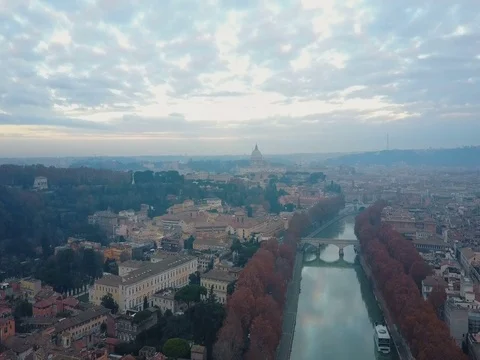 Aerial view of Rome Stock-Footage 78349072