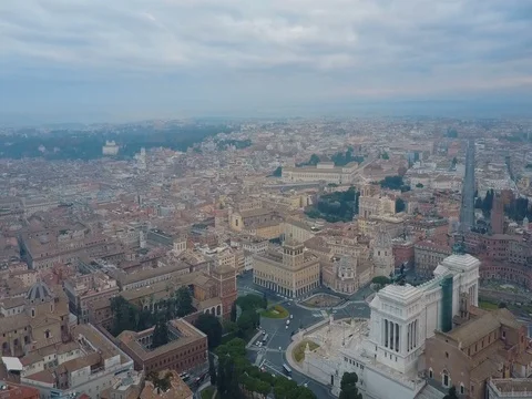 Aerial view of Rome Stock Footage 78353954