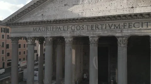 Aerial View of Rome's Pantheon: From Base to Dome Stock Footage 304957541
