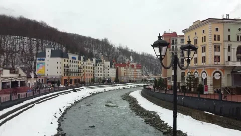 Aerial view. Rosa Khutor. Sochi. Russia. Stock Footage 152083174