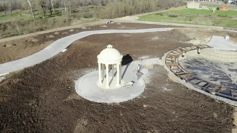 Aerial view of the rotunda. Stock Footage 124591781