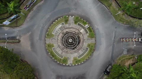 Aerial view of roundabout nature Stock Footage 171044245