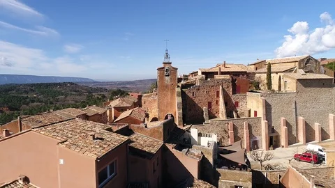Aerial view of Roussilon Stock-Footage 88133506