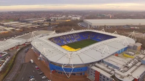Aerial View Of Rugby Stadium Stock Footage 83603100