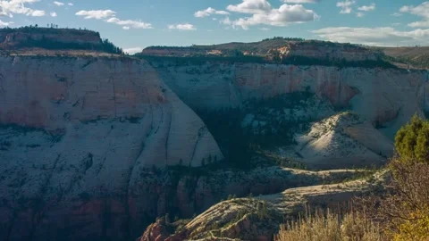 Aerial View of Rugged Cliffs and Mesas on the East Mesa Trail to Observation Poi Stock Footage 332026074