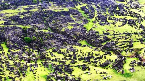 Aerial View of Rugged Karst Formations and Lush Greenery in Anshun Guizhou China Stock Footage 346576918