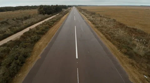 Aerial view of runway Stock Footage 63302609