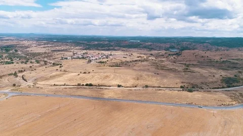 Aerial View Rural Landscape Stock Footage 77736378