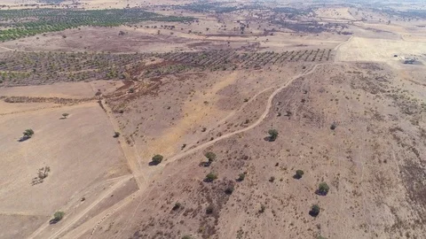 Aerial View Rural Landscape Stock Footage 82042008