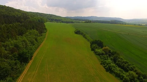 Aerial view of rural landscape. Stock Footage 89700853