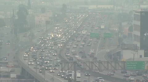 Aerial View of Rush Hour Traffic 2 Video stock 19194082