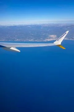 Aerial view from Ryanair flight Stock Photos