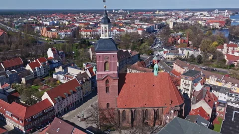 Aerial view of Saint Nikolai Church , Sp... | Stock Video | Pond5