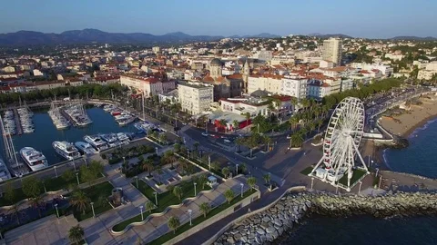 Aerial view of saint Raphael Stock Footage 72953300