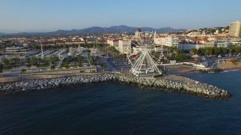 Aerial view of saint Raphael Stock Footage 72953334