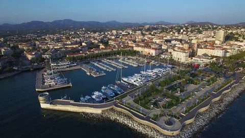 Aerial view of saint Raphael Stock Footage 72953450