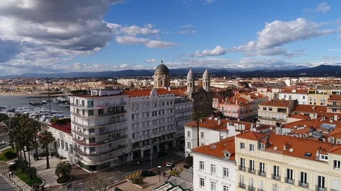 Aerial view of Saint Raphael Stock Footage 88133085