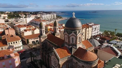 Aerial view of Saint Raphael Stock Footage 88133107
