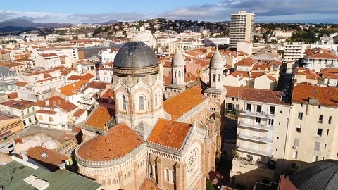 Aerial view of Saint Raphael Stock Footage 88133283
