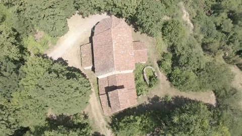 Aerial view of Saint Shio monastery in Telavi, Georgia 2021 스톡 동영상 164103944